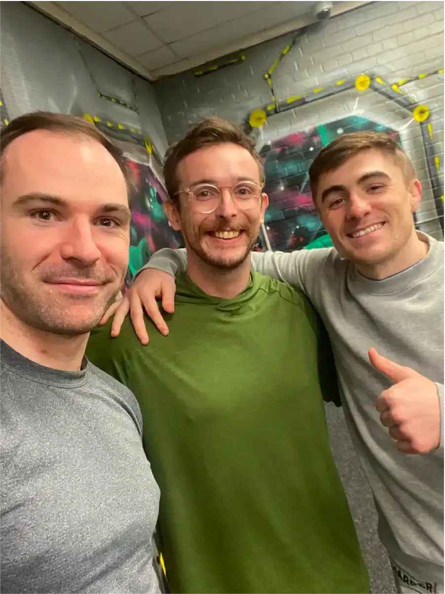 Happy athlete showing thumbs up after completing treatment plan