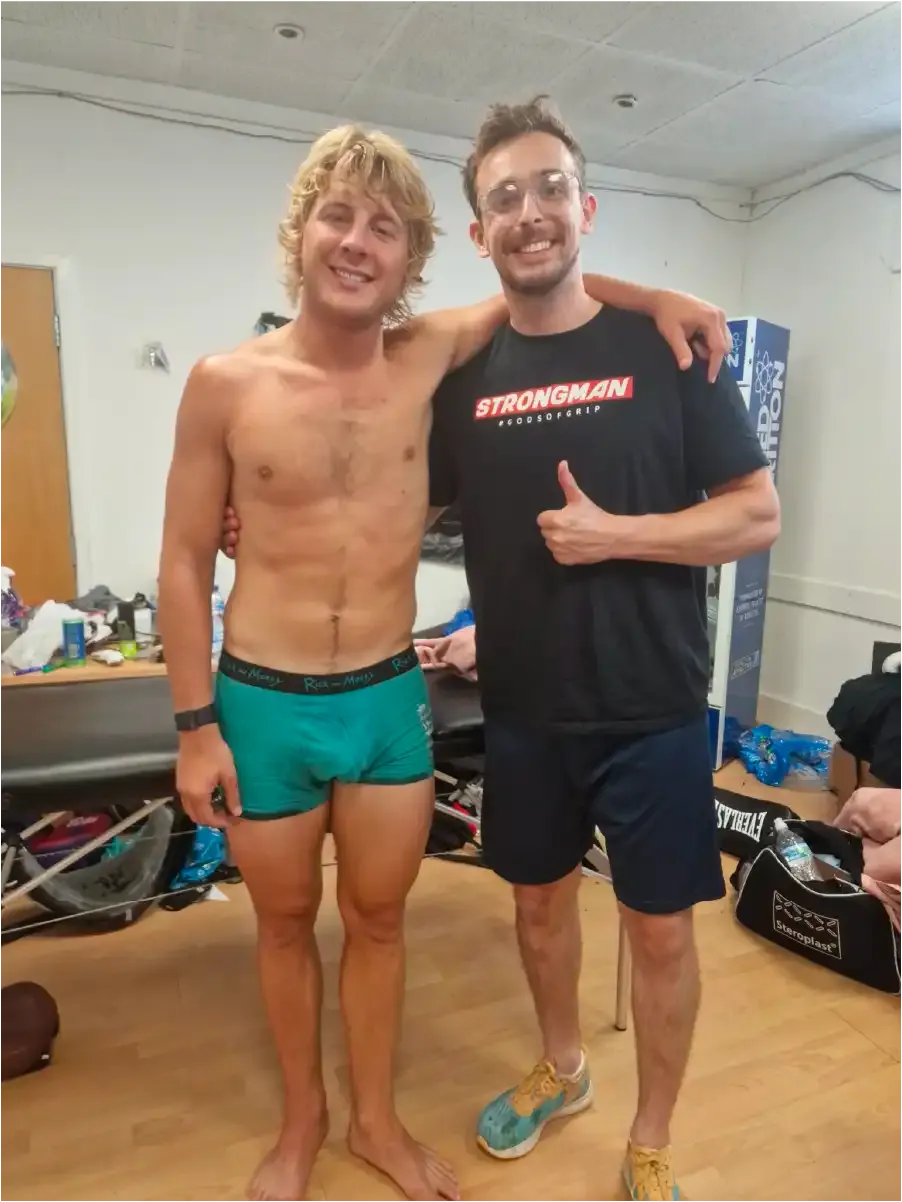 Athlete thumbs up celebrating pain-free recovery milestone