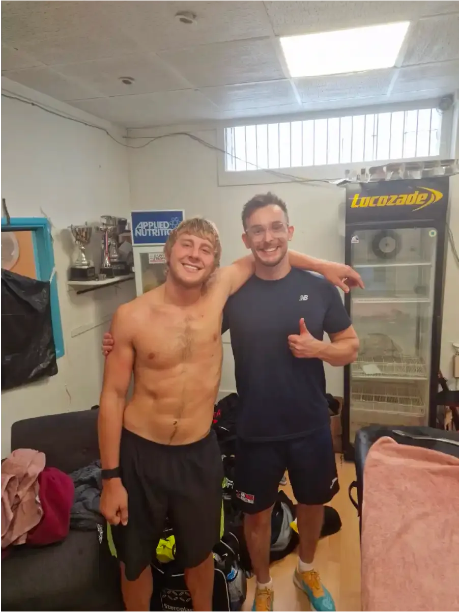 Athlete recovery success photo with thumbs up