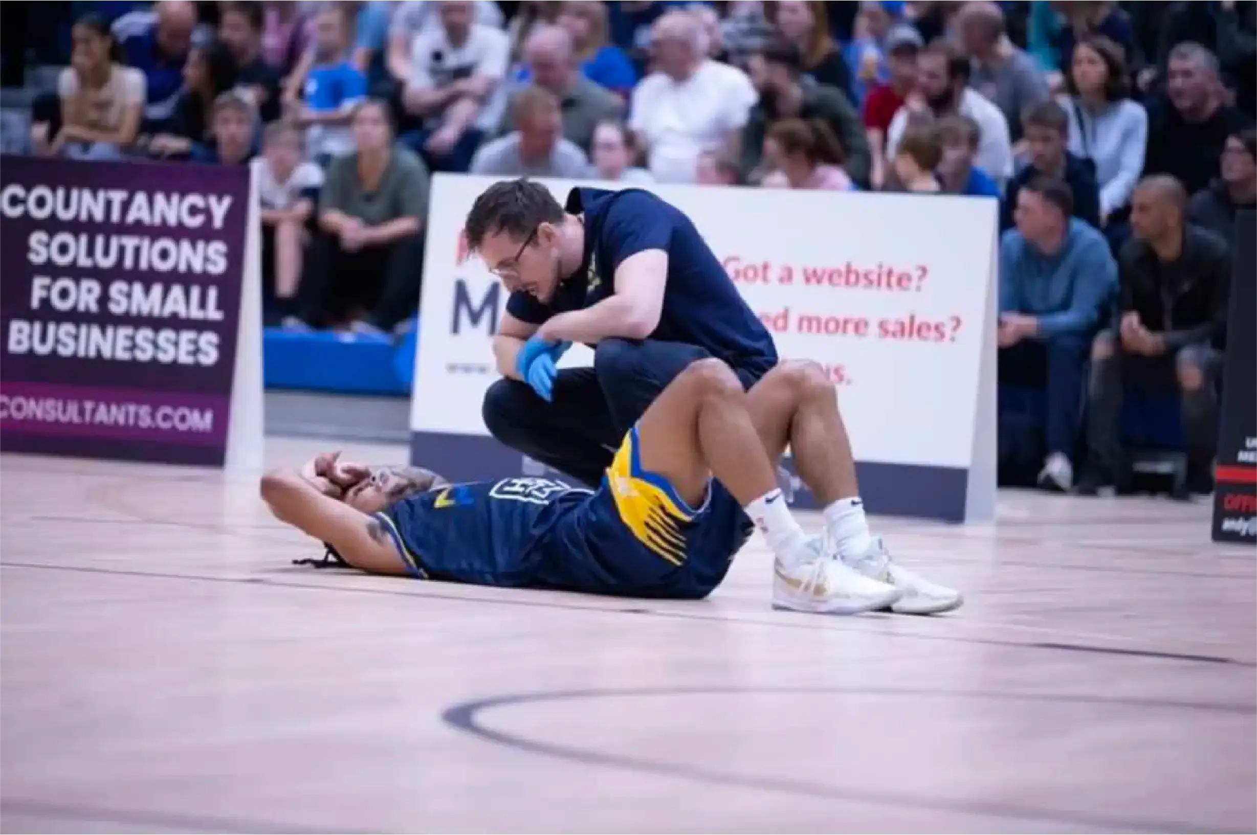 Professional sports physiotherapist with Cheshire Phoenix basketball player